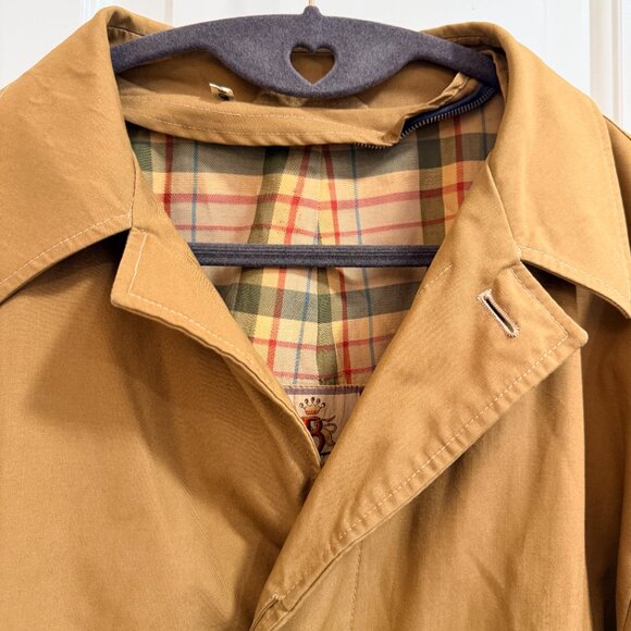 Vintage Baracuta Tan Car Coat – Made in Italy – Tartan Lined - Picture 2 of 12